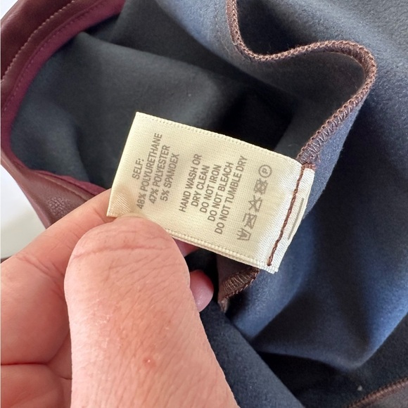 Lapointe Dress Womens Medium Sally Maroon Faux Vegan Leather Mini New - Picture 8 of 11